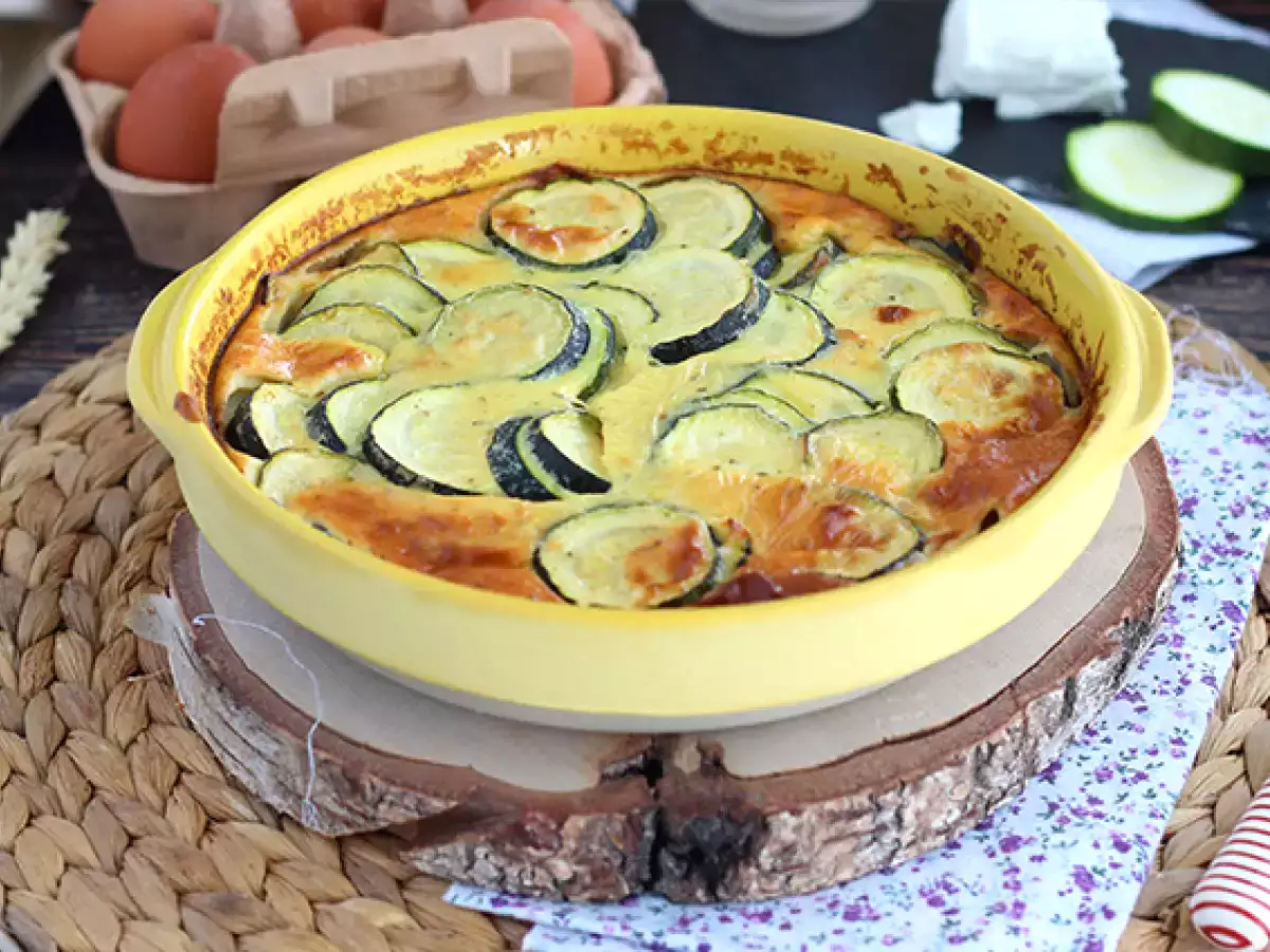 Kabaklı ve keçi peynirli tuzlu clafoutis - fotoğraf 5