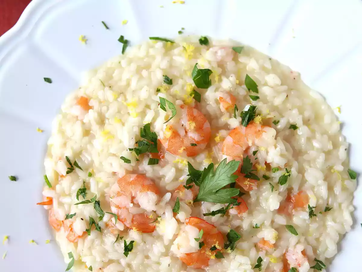 Karides ve limonlu risotto, zarif ve kolay bir ilk yemek - fotoğraf 4