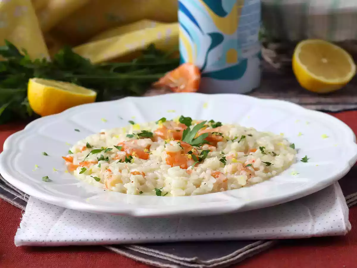 Karides ve limonlu risotto, zarif ve kolay bir ilk yemek - fotoğraf 5