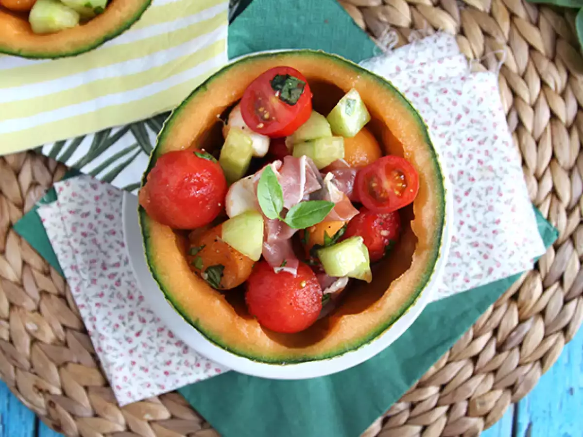 Kavun Kabuğunda Kavun Salatası - fotoğraf 4