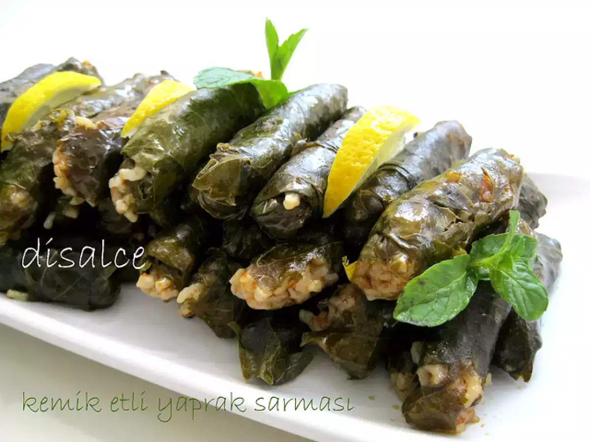 Kemik etli yaprak sarması - fotoğraf 2