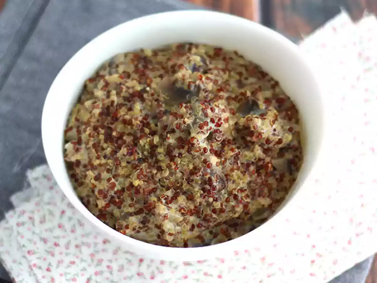 Kinoa ve mantarlı risotto - fotoğraf 2