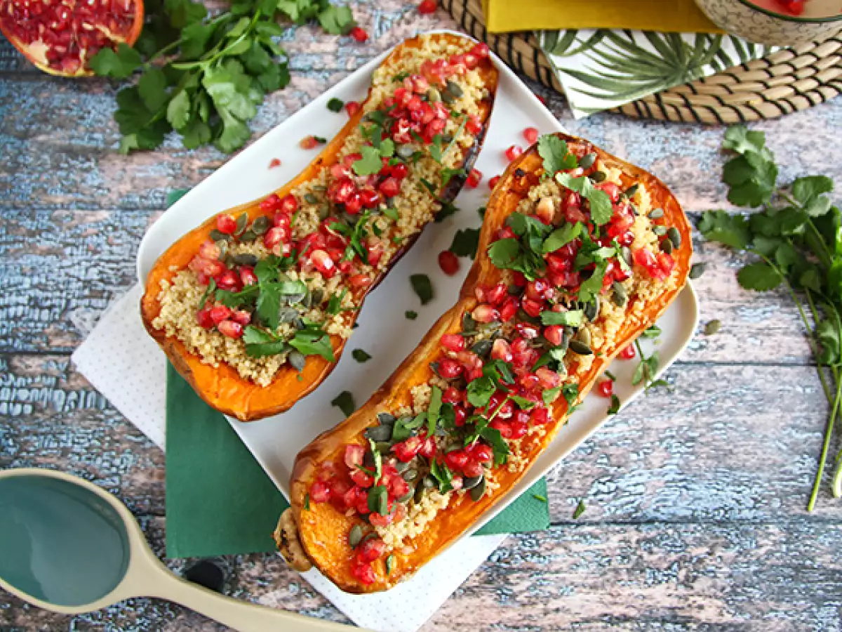 Kinoa ve Narlı Butternut Kabağı Dolması - fotoğraf 3
