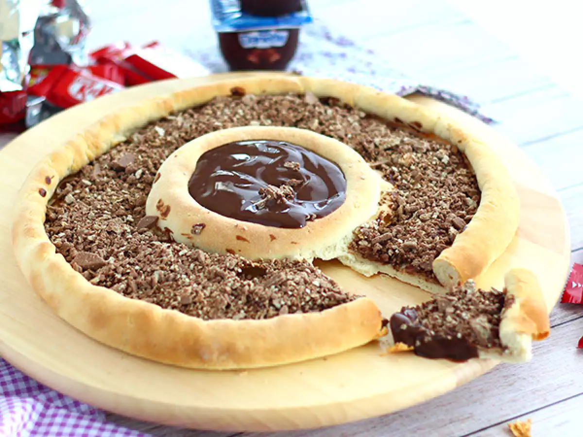 Kit Kat ve Yoğurtlu Pizza Çikolatalı Danette - fotoğraf 4