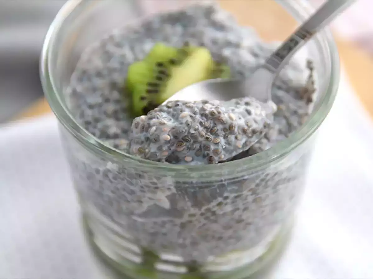 Kivi meyveli Chia tohumlu puding - fotoğraf 2