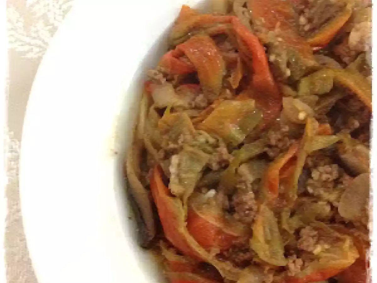 Kıymalı Kuru Sebze Kavurması