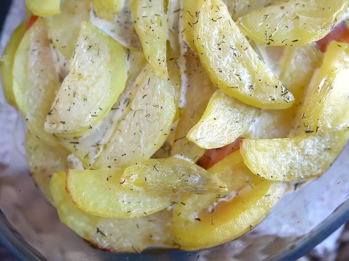 Kolay patates ve somon füme graten! - fotoğraf 2