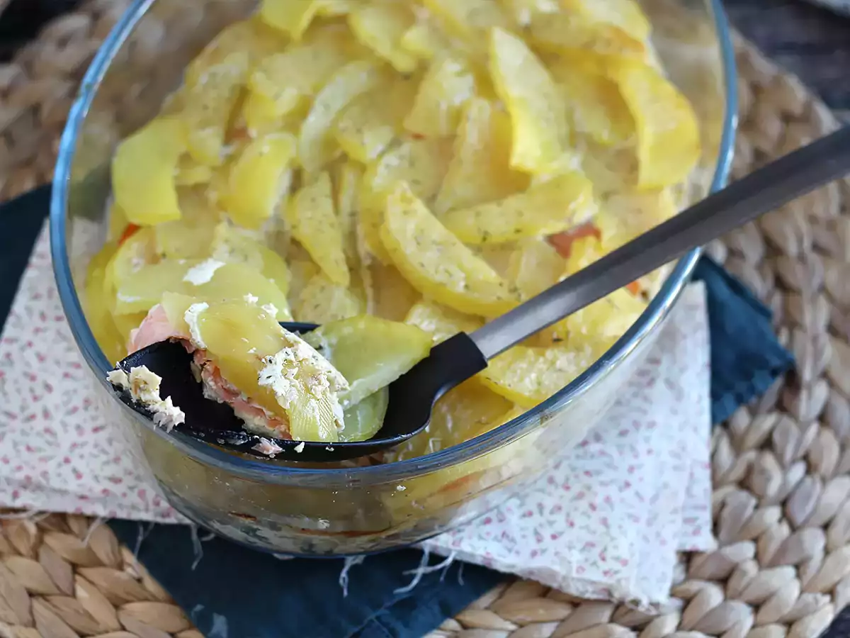 Kolay patates ve somon füme graten! - fotoğraf 3