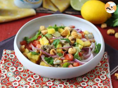 Konserve midyeli ceviche