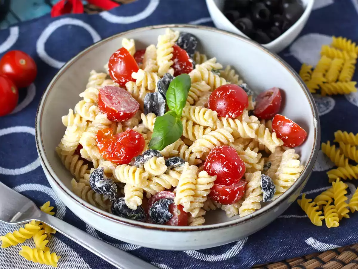 Kremalı soğuk makarna, 10 dakikadan kısa sürede hazır! - fotoğraf 2