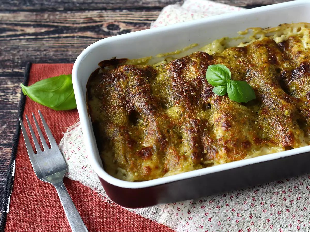 Kremalı ve fırında gratine pestolu cannelloni: kolay ve lezzetli tarif - fotoğraf 3