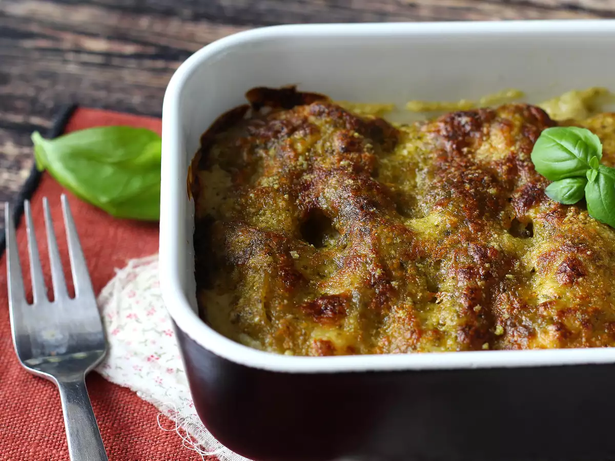 Kremalı ve fırında gratine pestolu cannelloni: kolay ve lezzetli tarif - fotoğraf 4