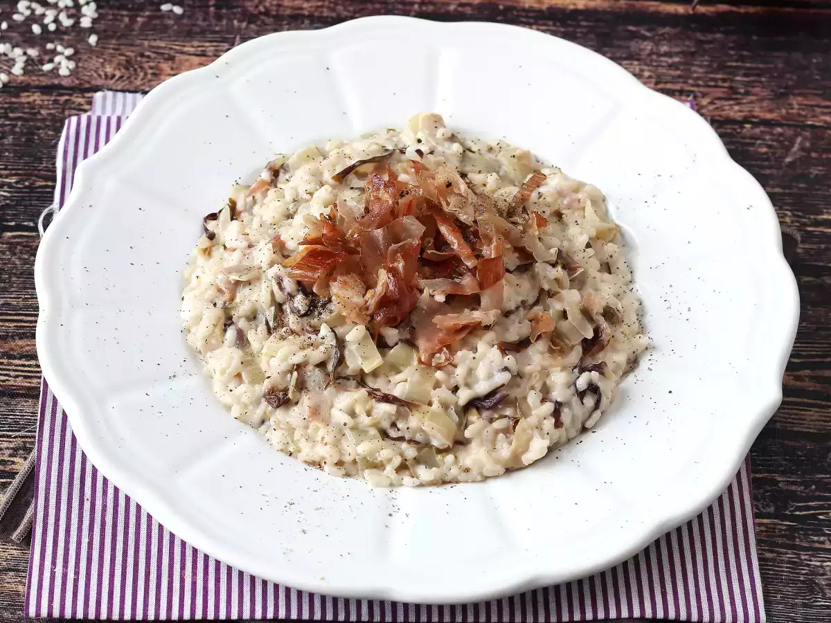 Kremalı ve lezzetli radika, pastırma ve philadelphia risotto - fotoğraf 6