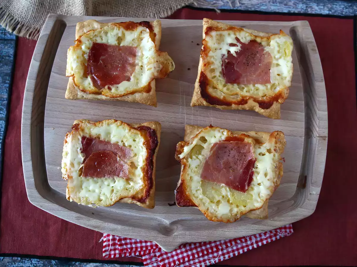 Küçük raclette aromalı tart tatin, ayrı porsiyonlarda - fotoğraf 6