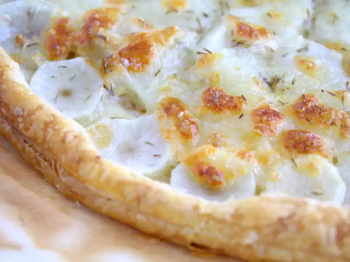 Kudüs enginarlı milföy hamurlu tart - fotoğraf 3