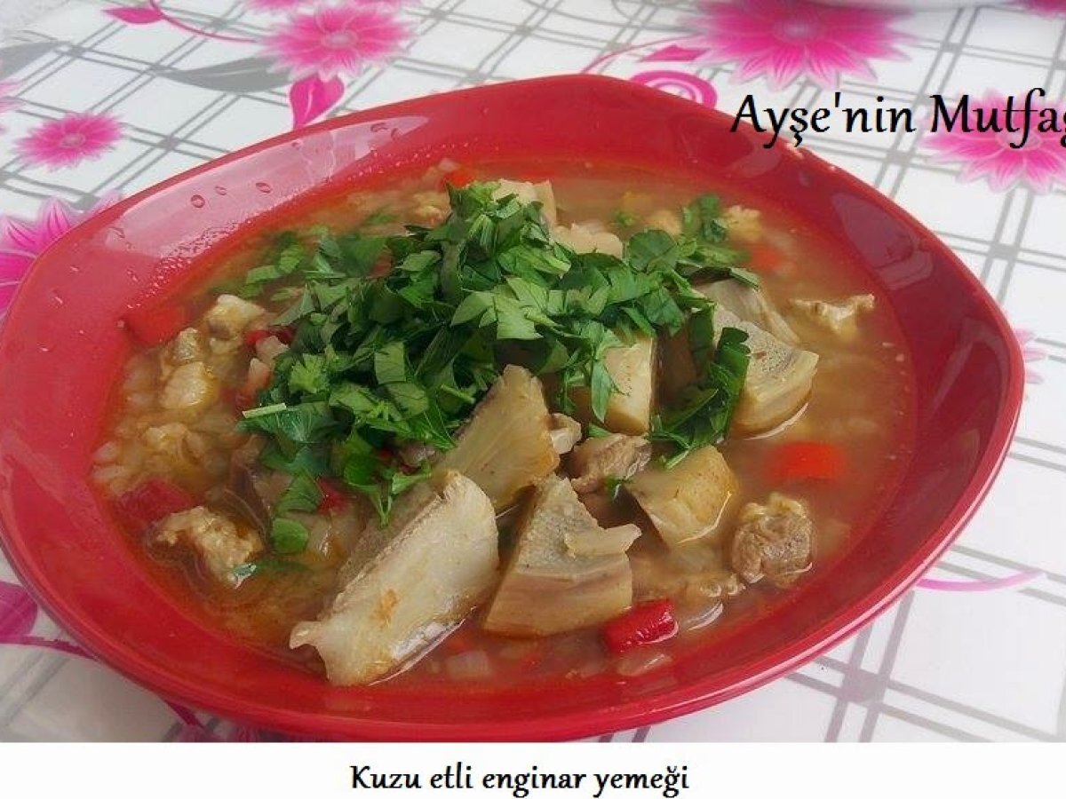 Kuzu Etli Enginar Yemegi Tarifi