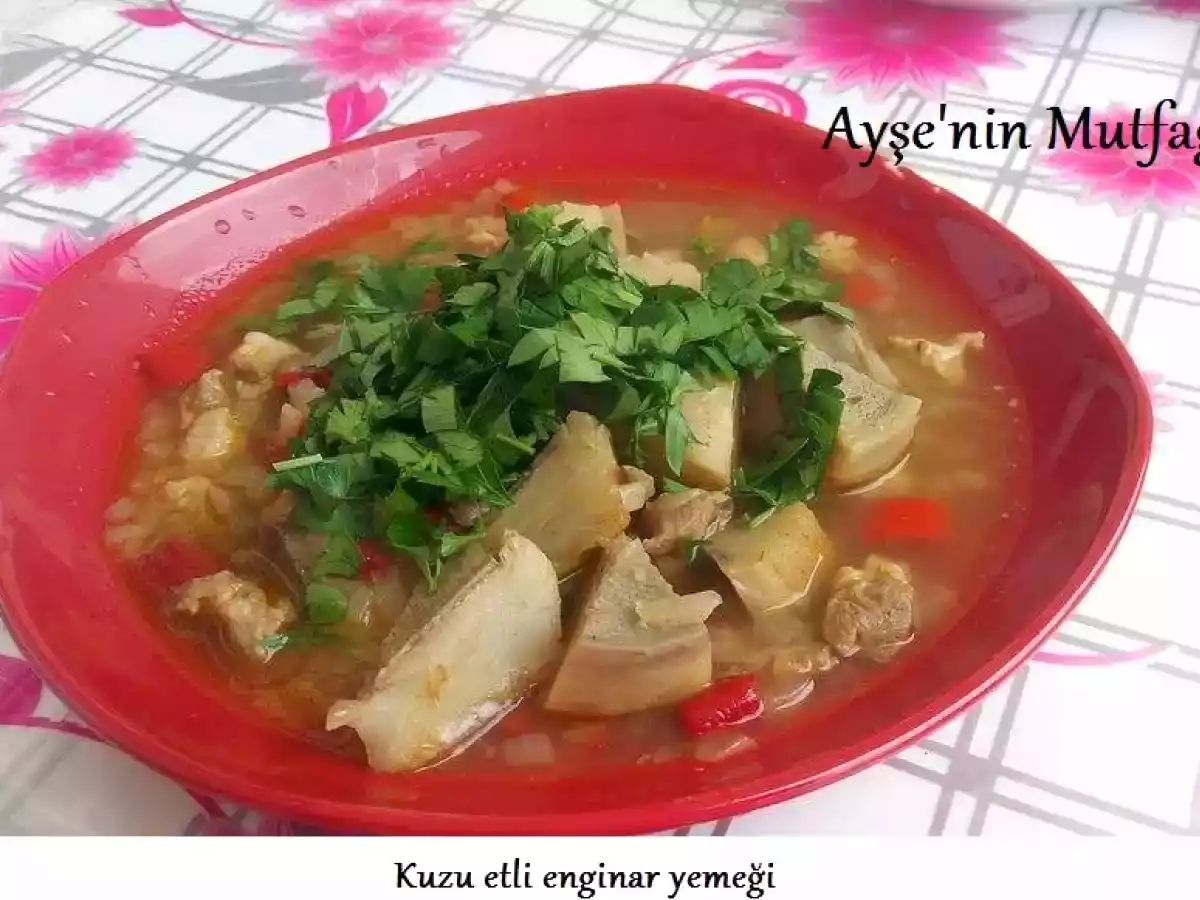 Kuzu Etli Enginar Yemegi Tarifi