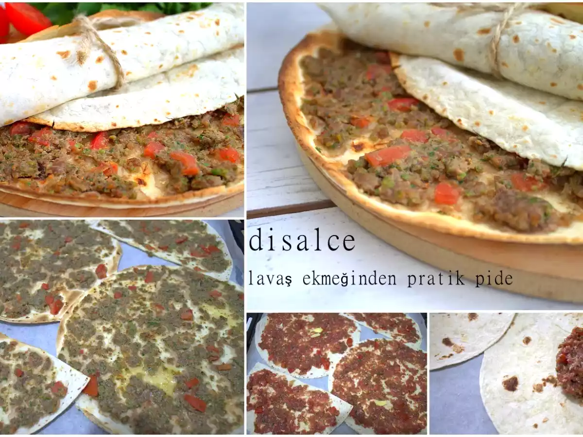 LAVAŞ EKMEĞİNDEN PRATİK KIYMALI PİDE - fotoğraf 2