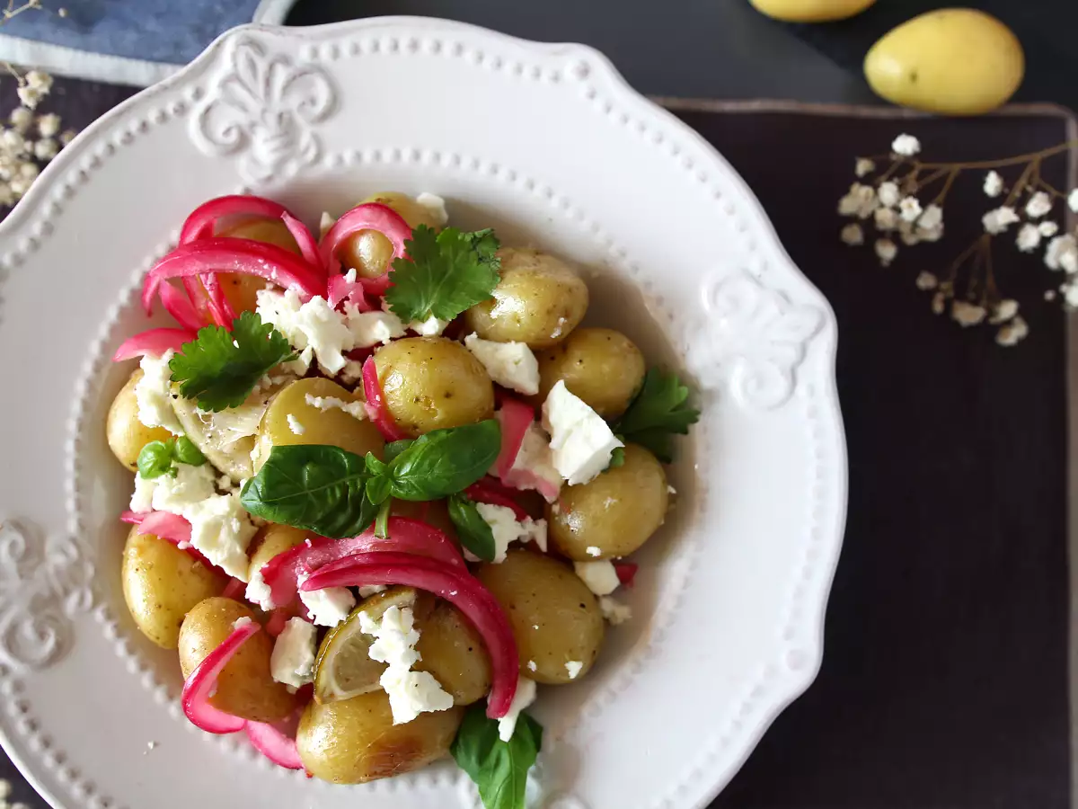 Limon ve Feta Peynirli Papillote Patates - fotoğraf 3