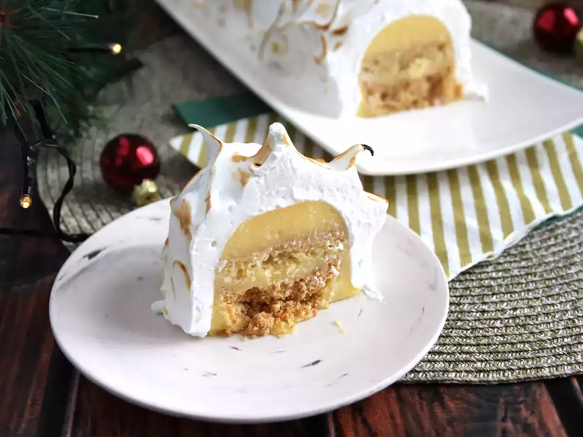 Limonlu beze turtası kütüğü - fotoğraf 7