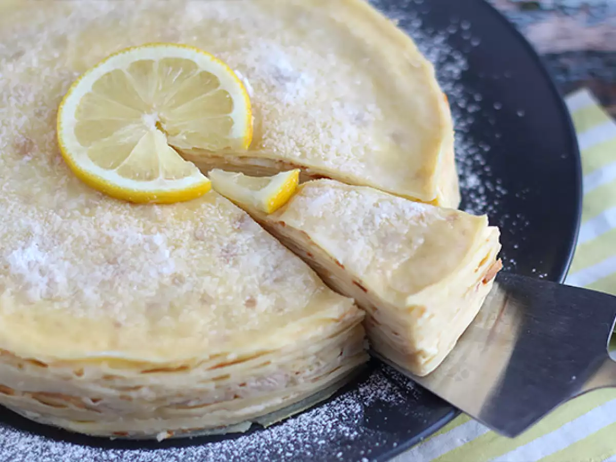 Limonlu krep pastası