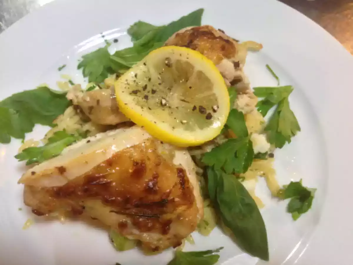 Limonlu piliç, bir de şehriye pilavı