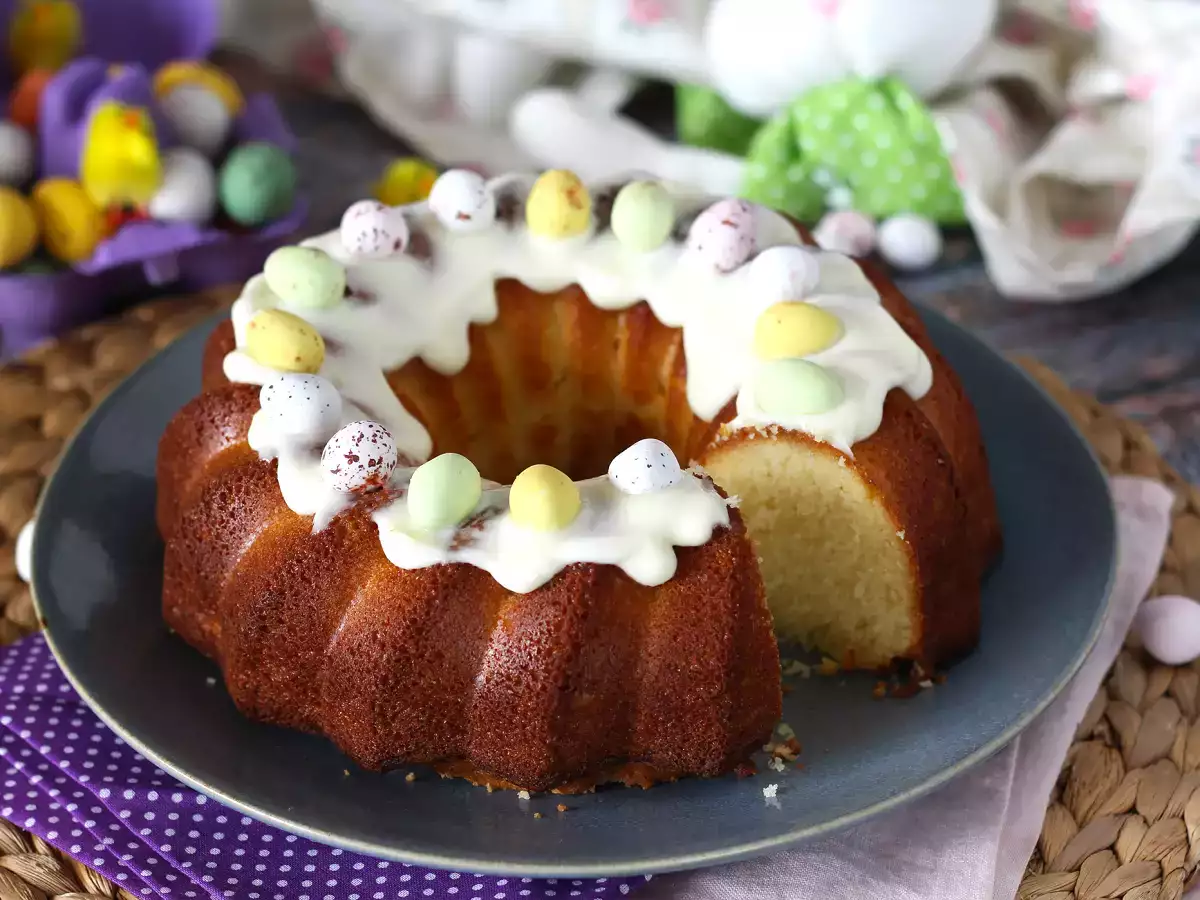 Limonlu ve beyaz çikolatalı Paskalya Bundt keki - fotoğraf 8
