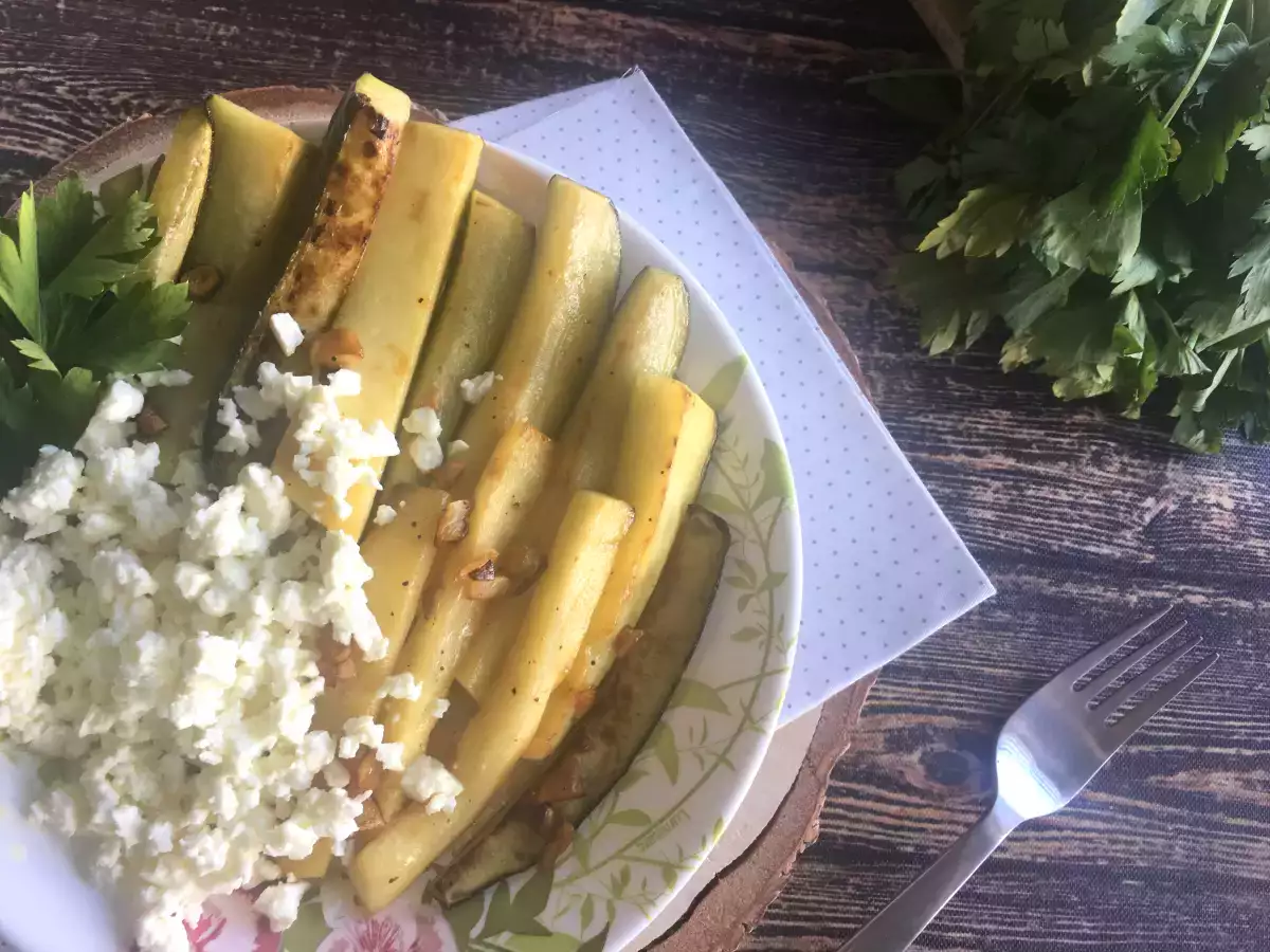 Limonlu ve feta peynirli kabak - fotoğraf 2