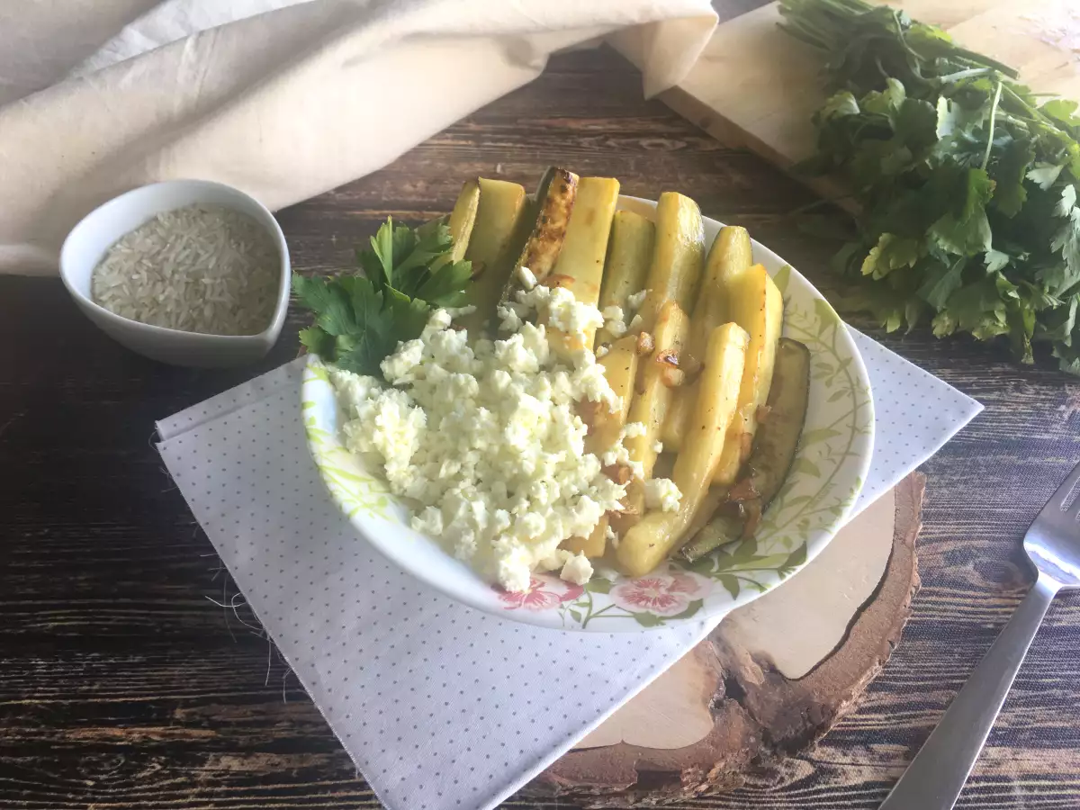 Limonlu ve feta peynirli kabak - fotoğraf 4