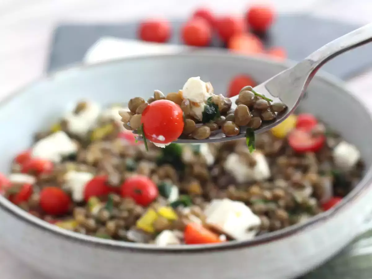 Lor peynirli mercimek salatası - fotoğraf 2