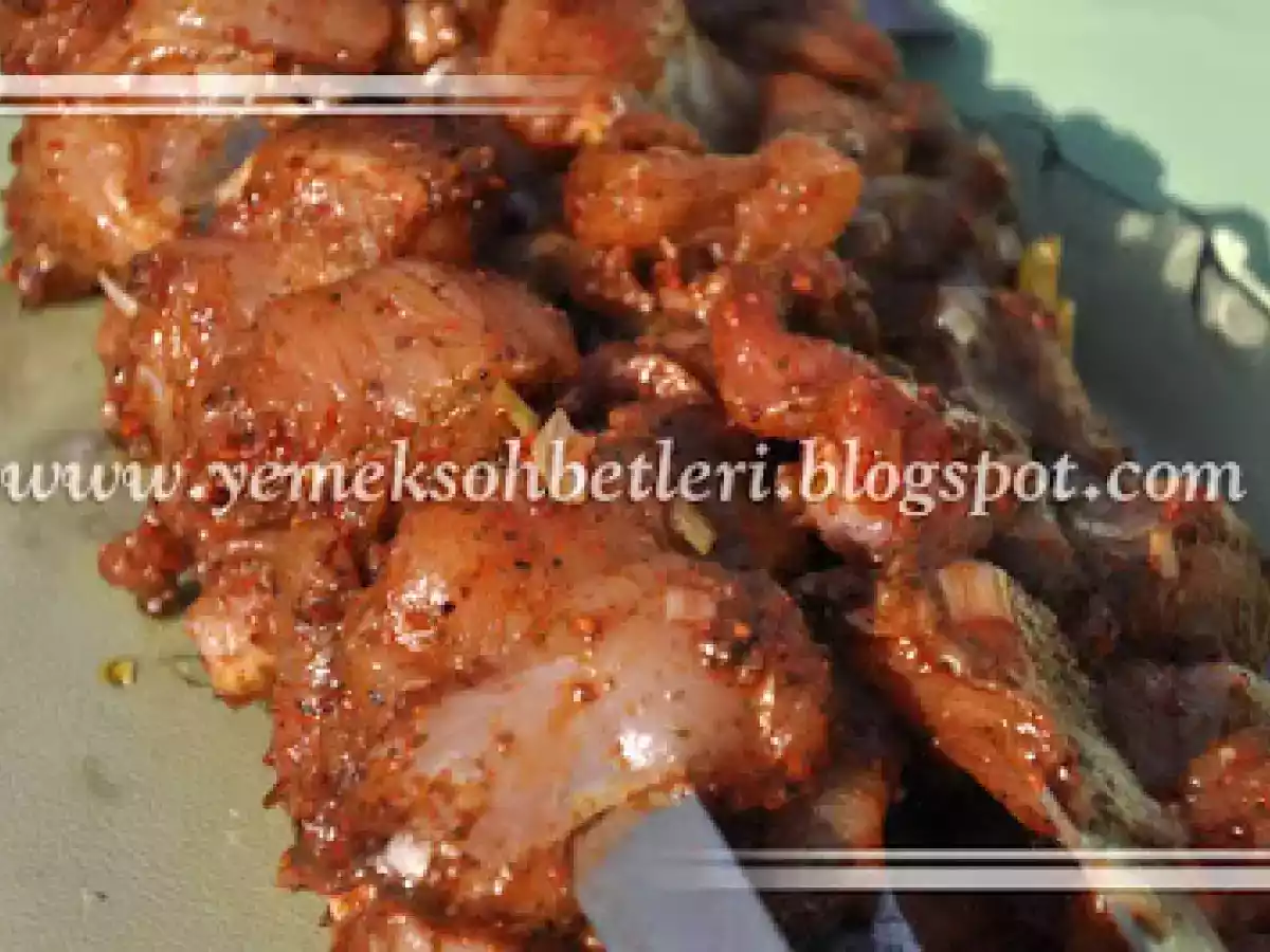 Mangalda kuşbaşı tavuk kebabı...
