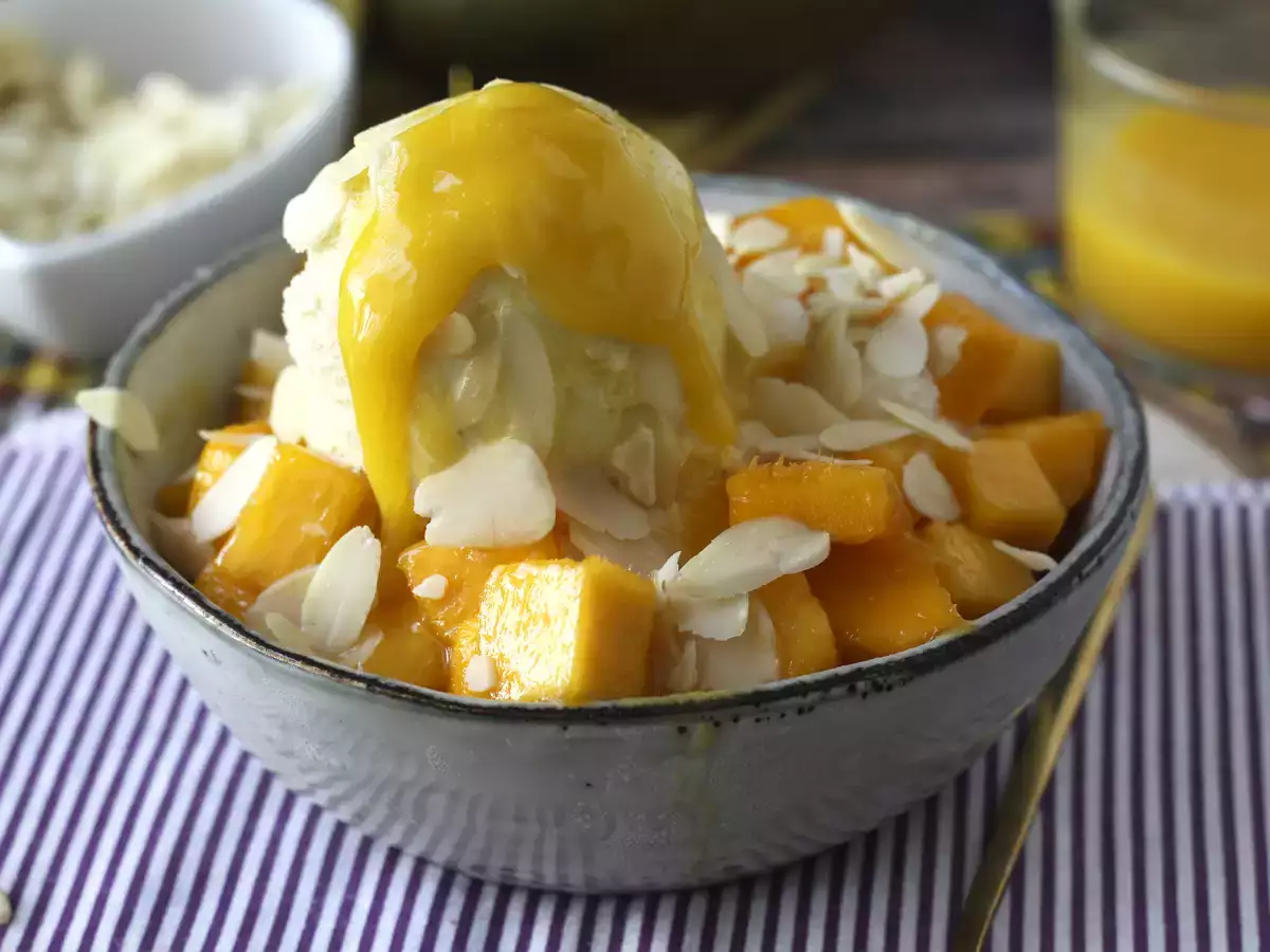 Mango bingsu, dünya çapında hit olan mangolu lezzetli Kore tatlısı - fotoğraf 2