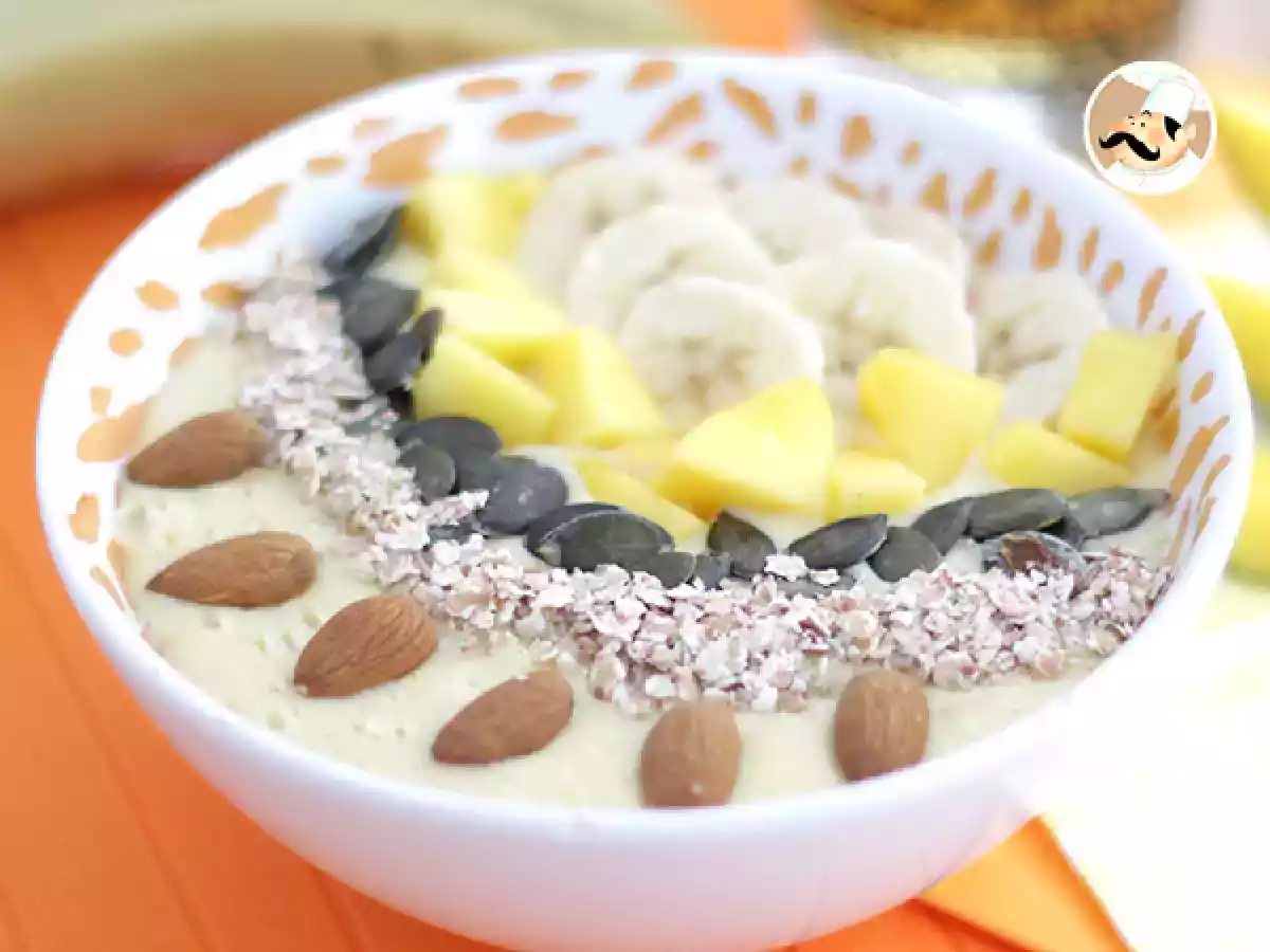 Mango ve muzlu smoothie kasesi - fotoğraf 3