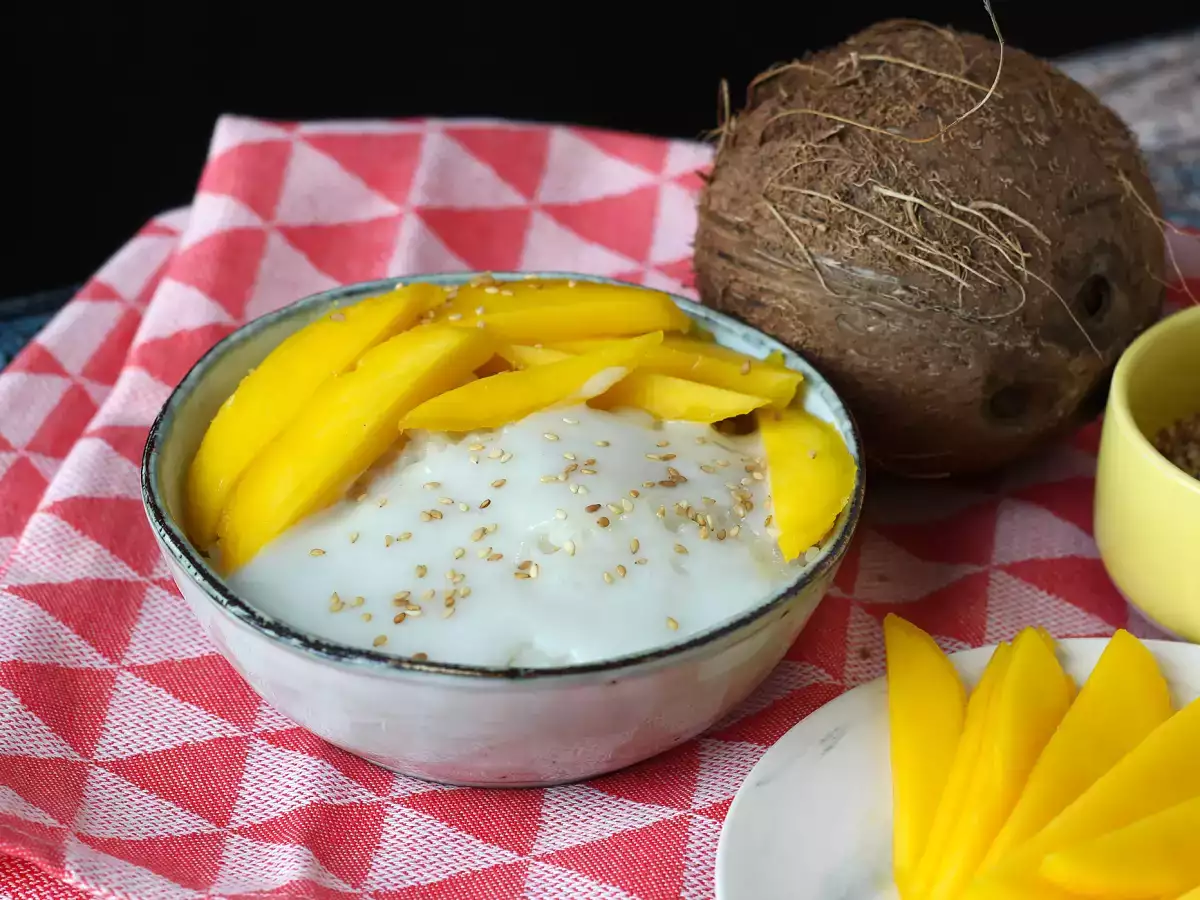 Mango yapışkan pirinç, süper rahatlatıcı Tayland tatlısı - fotoğraf 2