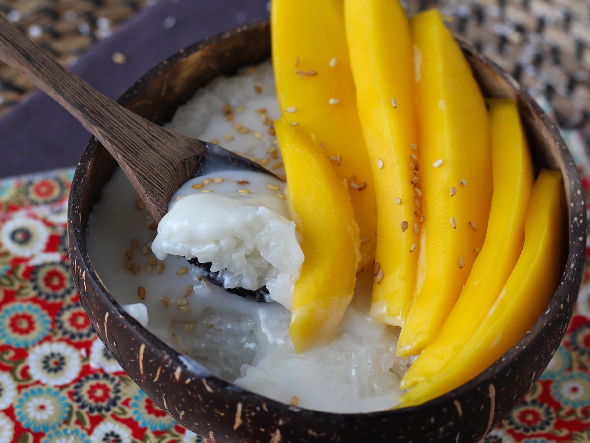 Mango yapışkan pirinç, süper rahatlatıcı Tayland tatlısı - fotoğraf 3