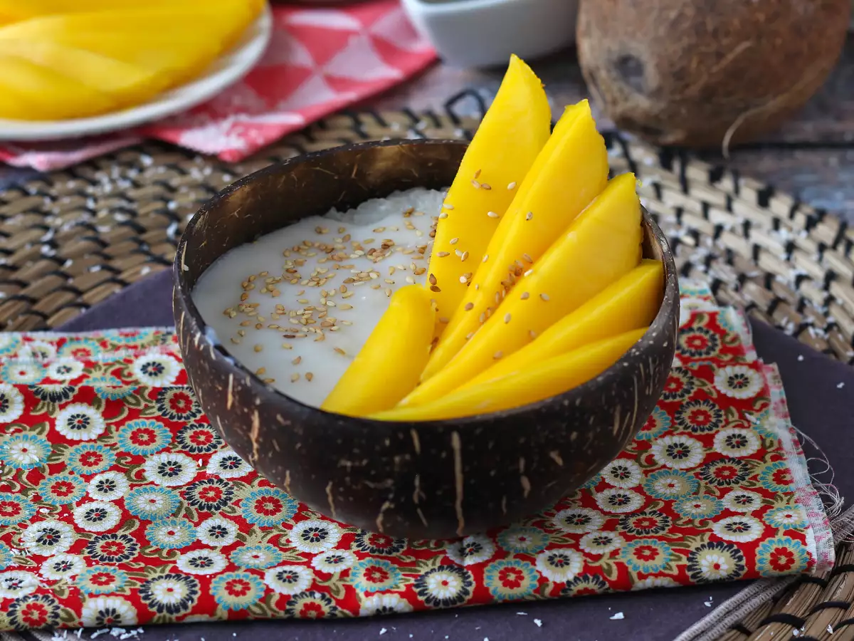 Mango yapışkan pirinç, süper rahatlatıcı Tayland tatlısı - fotoğraf 4