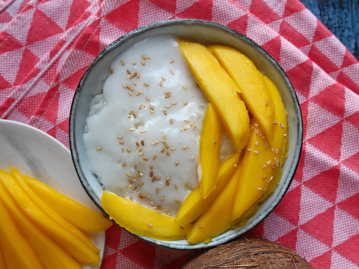 Mango yapışkan pirinç, süper rahatlatıcı Tayland tatlısı - fotoğraf 6