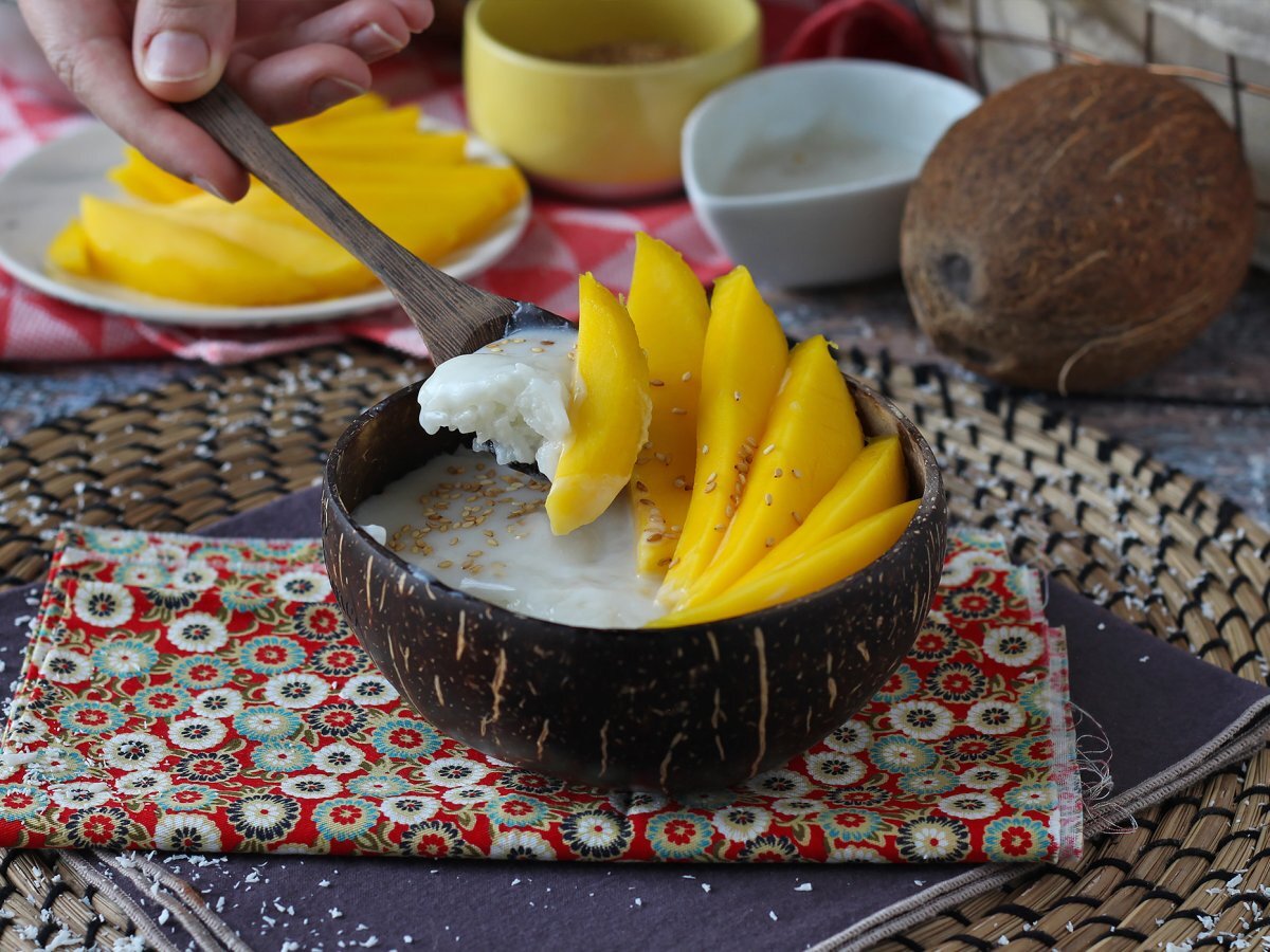 Mango yapışkan pirinç, süper rahatlatıcı Tayland tatlısı - fotoğraf 7