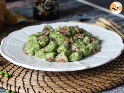 Mantar soslu bezelye gnocchi - fotoğraf 3