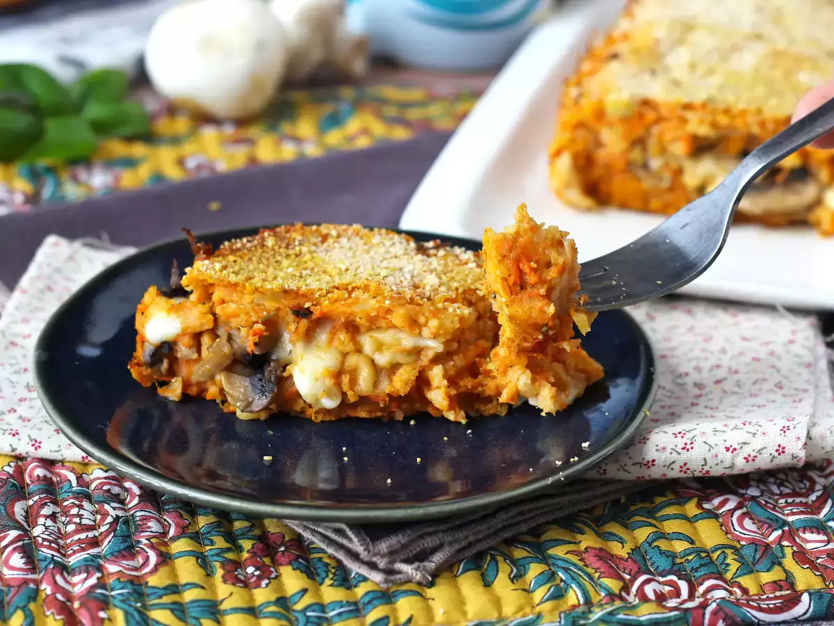 Mantarlı ve telli scamorza peynirli balkabağı köftesi: lezzetli ve kolay fırınlanmış tarif - fotoğraf 2