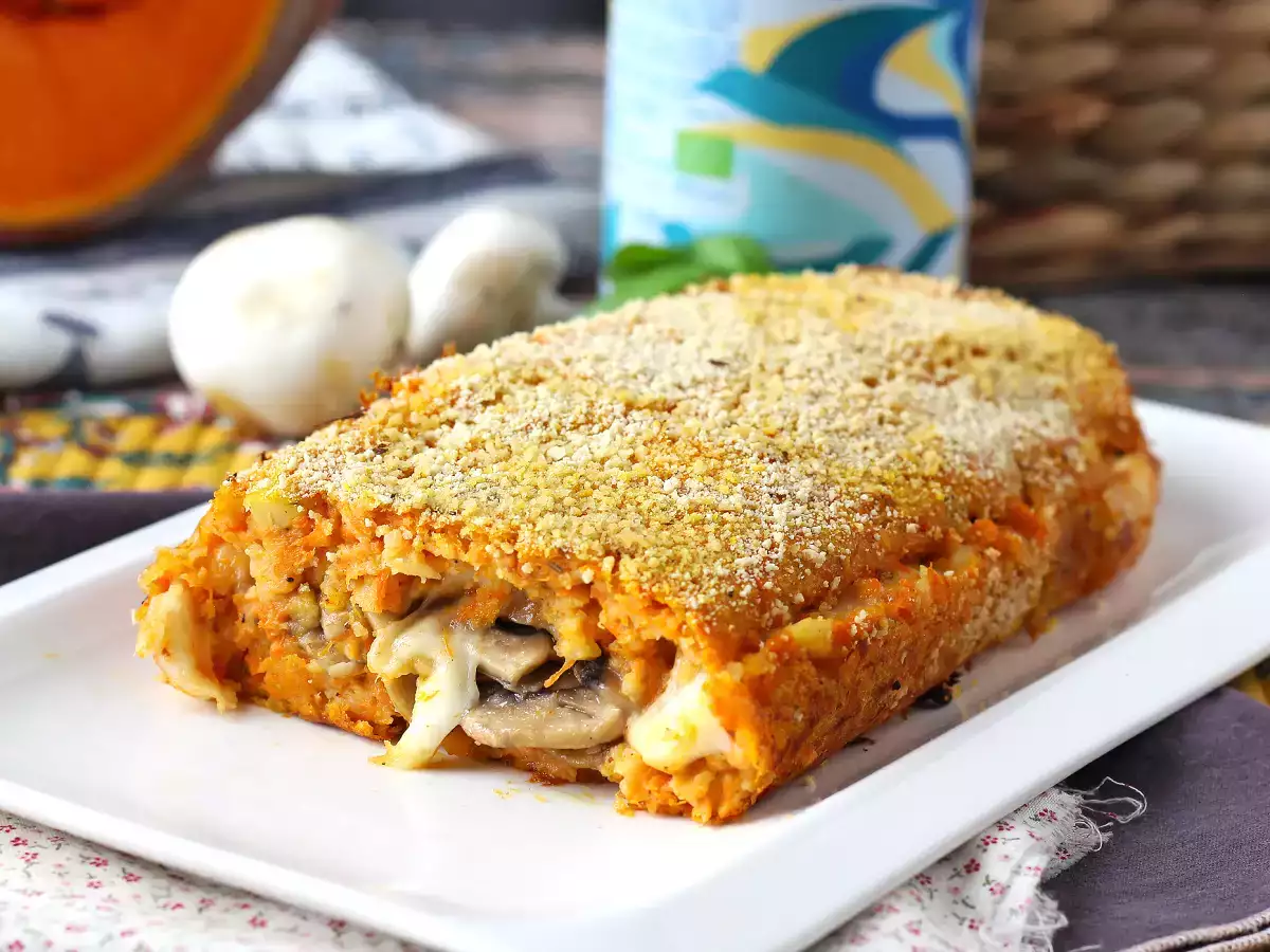 Mantarlı ve telli scamorza peynirli balkabağı köftesi: lezzetli ve kolay fırınlanmış tarif - fotoğraf 4