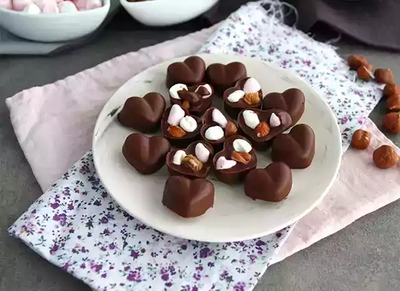 Marshmallow ve fındıklı çikolatalar