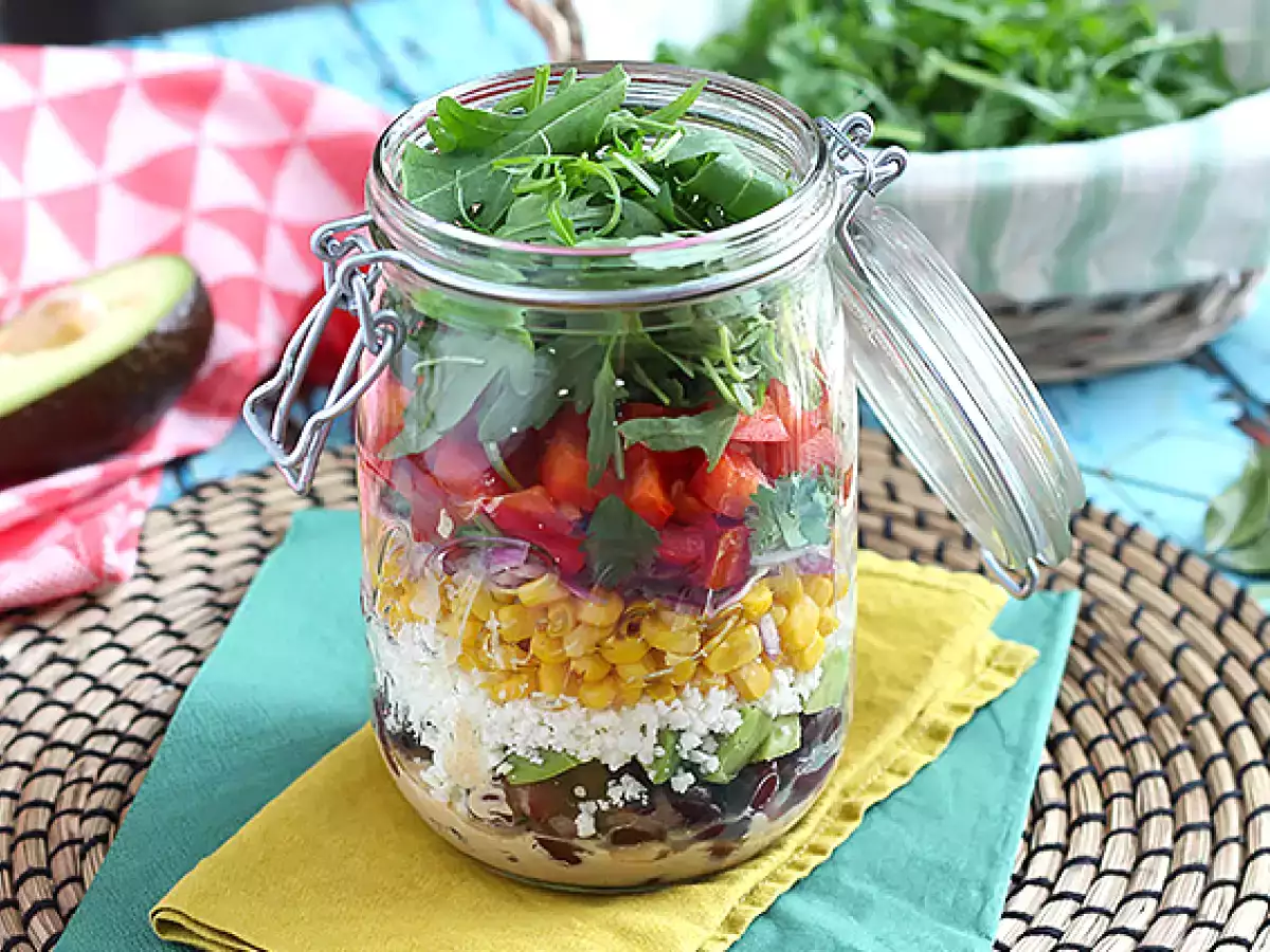 Meksika Salatası Kavanozları - fotoğraf 5