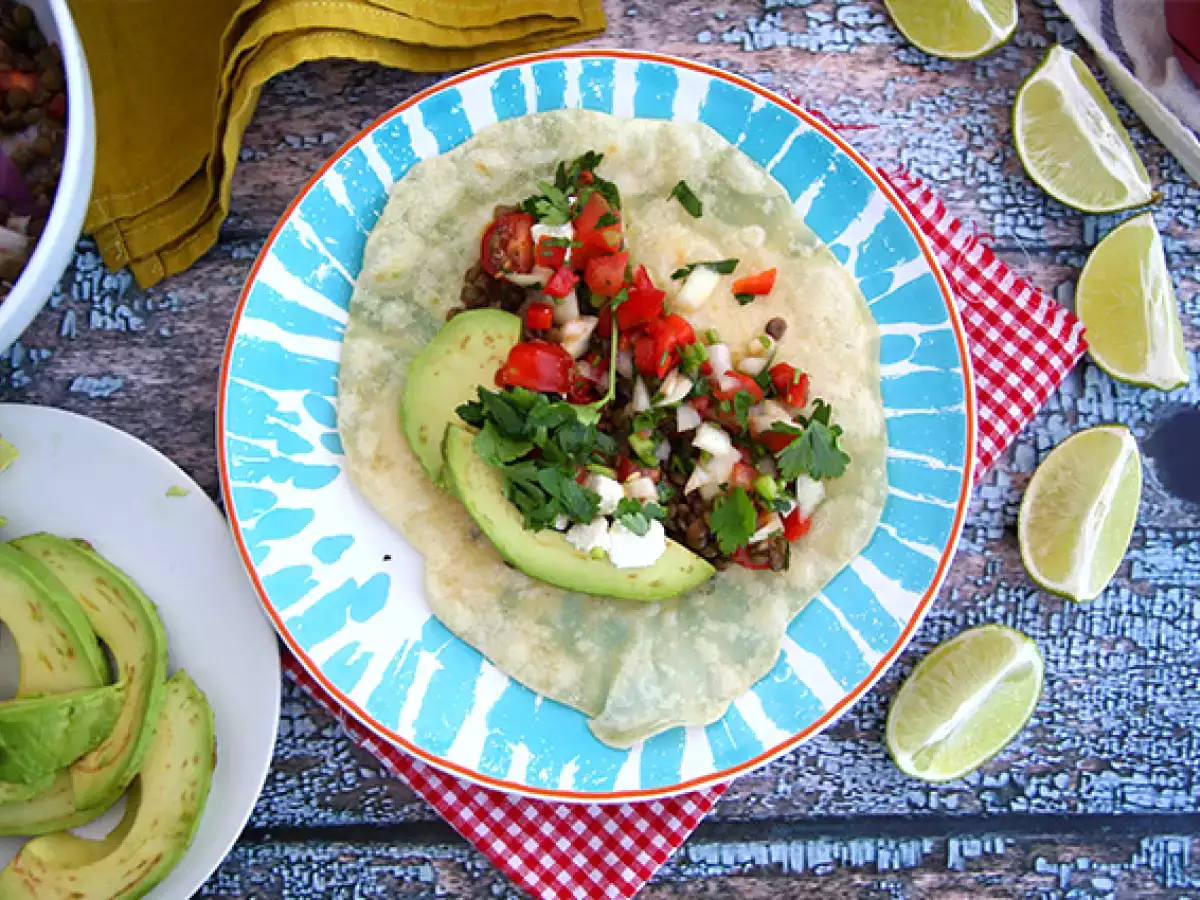 Mercimekli vejetaryen tacos - fotoğraf 3