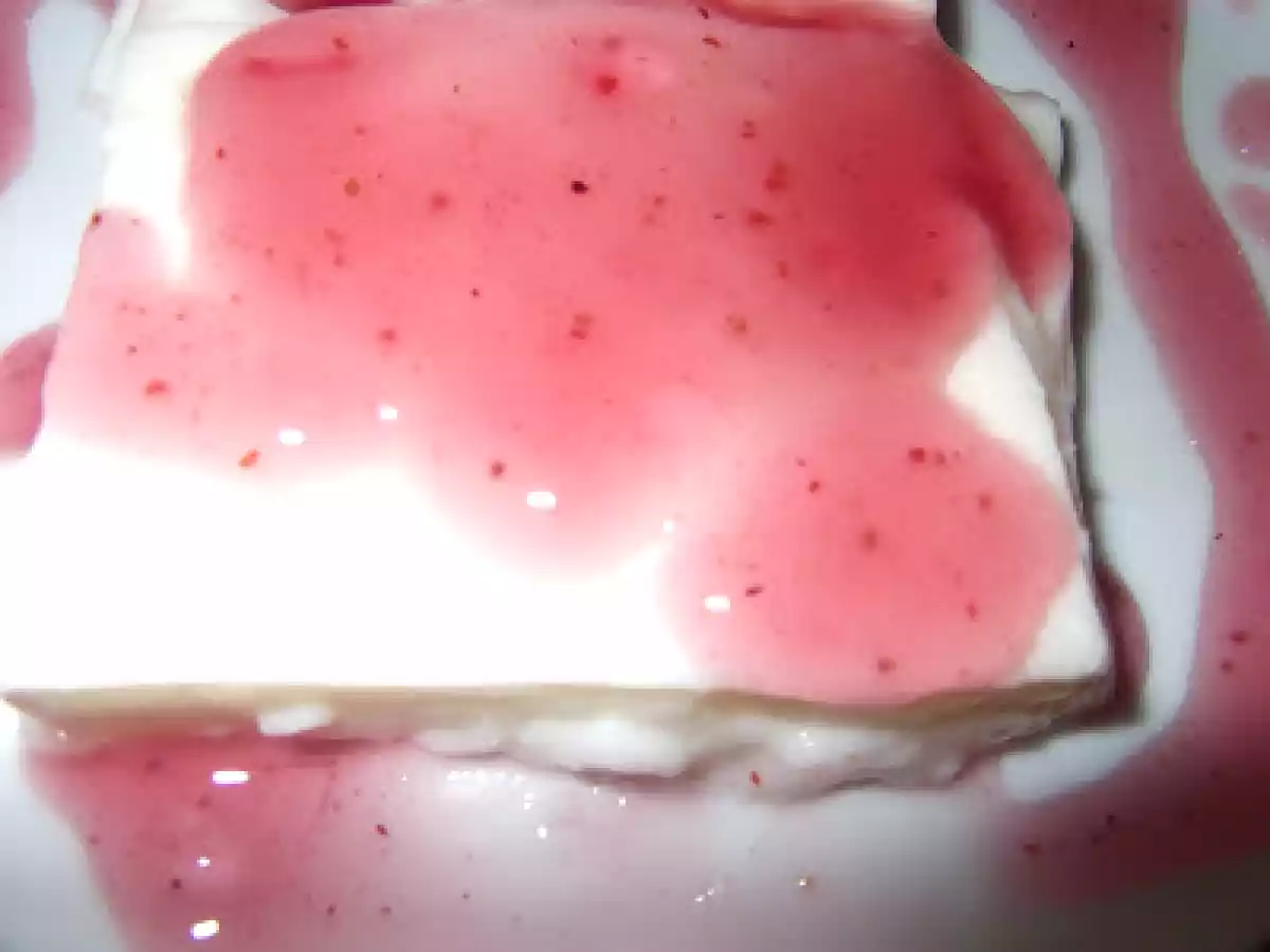 Meyve soslu su muhallebisi