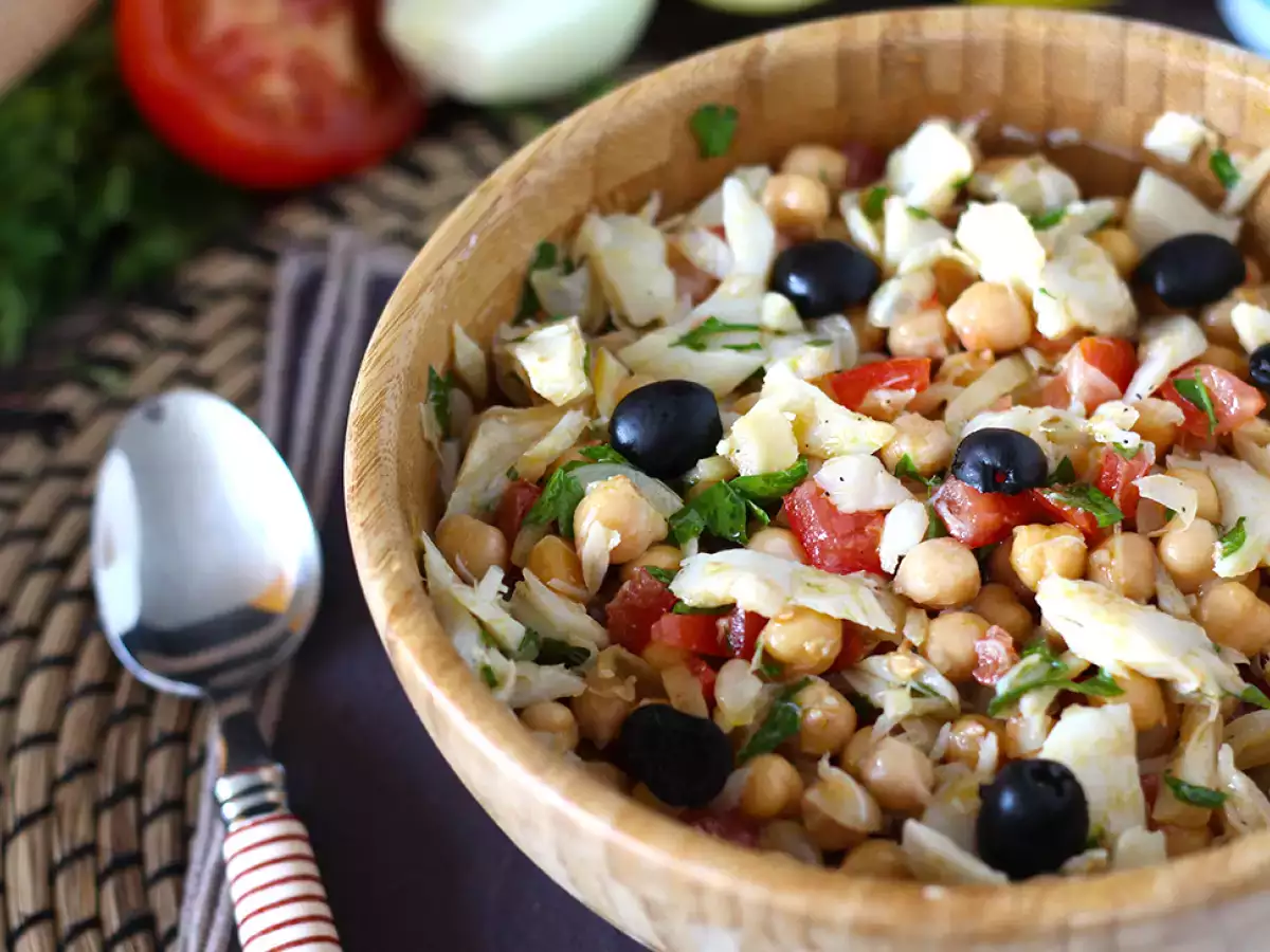 Morina balığı ile nohut salatası - fotoğraf 2