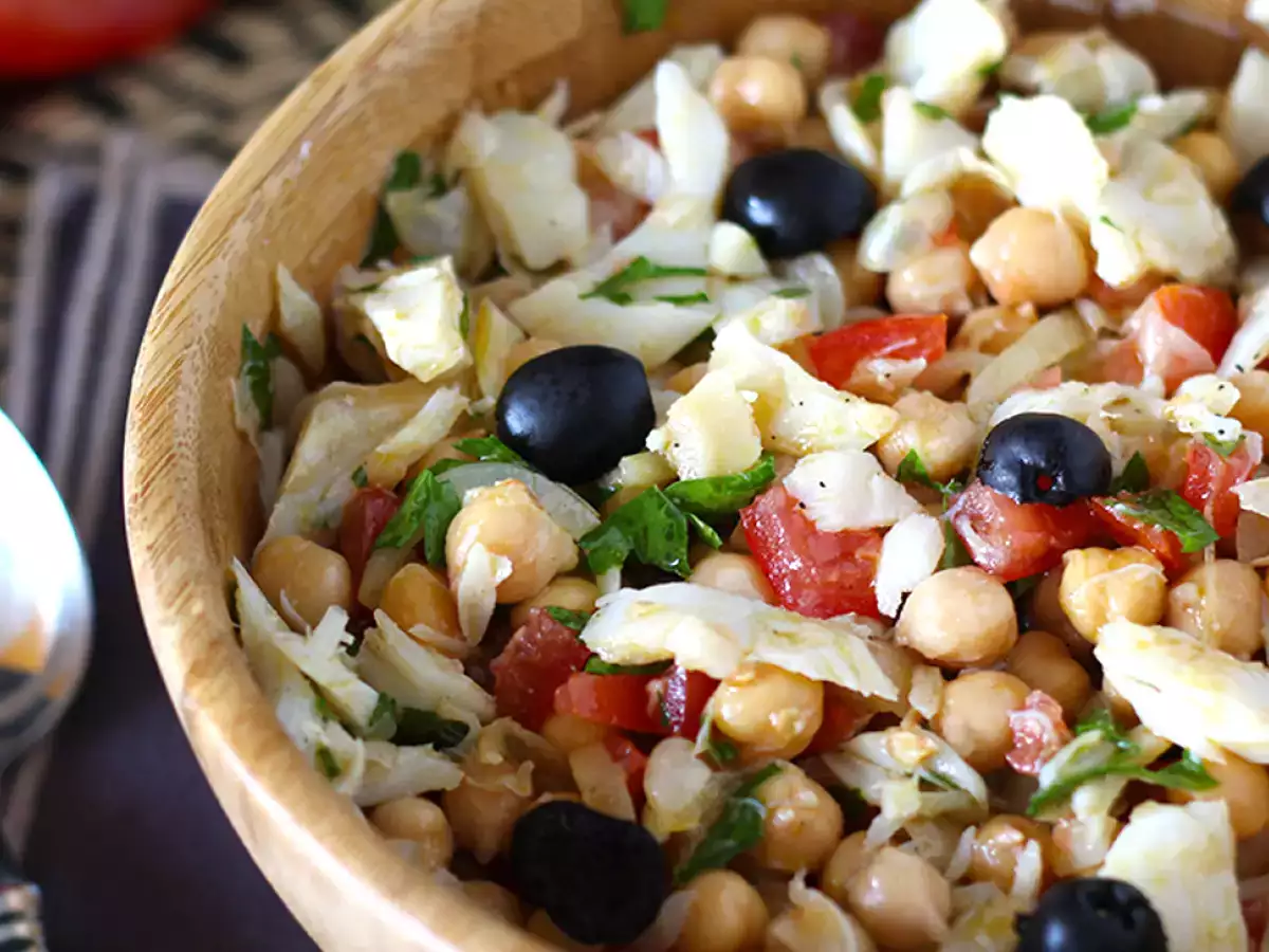 Morina balığı ile nohut salatası - fotoğraf 3