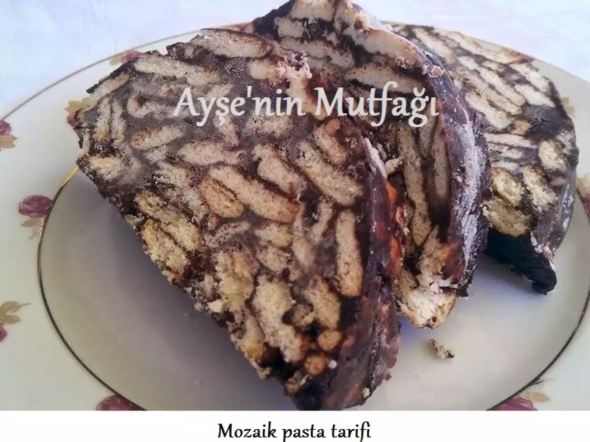 Mozaik pasta tarifi-Mozaik pasta yapilisi