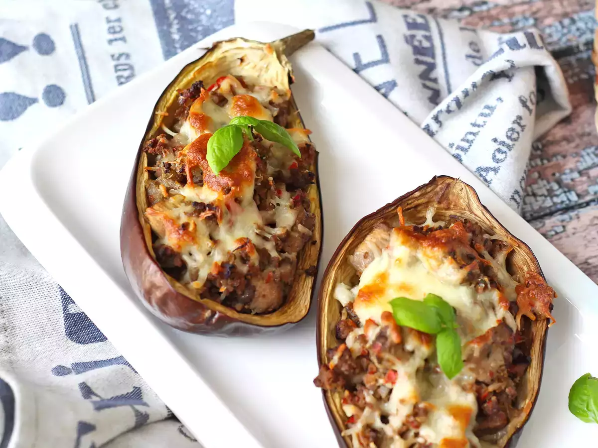 Mozzarella au gratin ile patlıcan dolması - fotoğraf 6