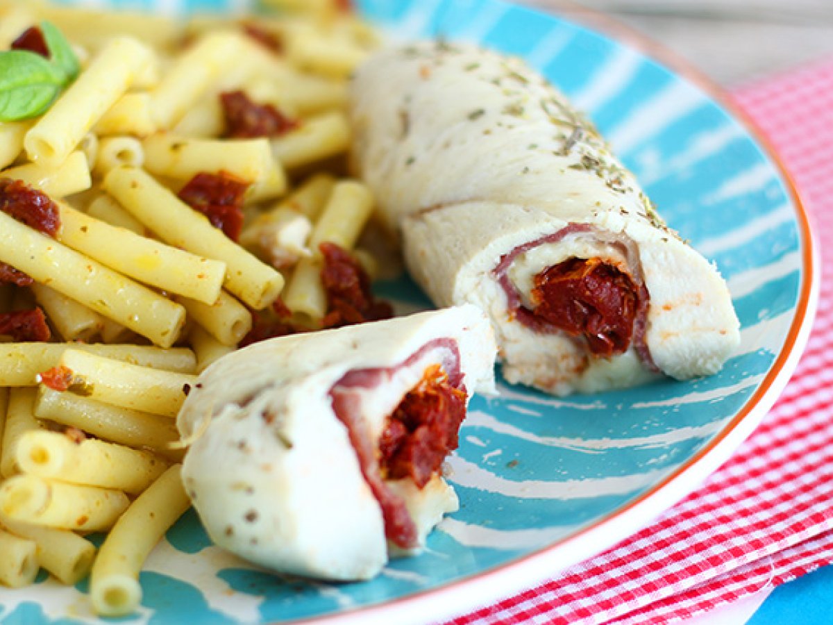 Mozzarellalı tavuk balotines